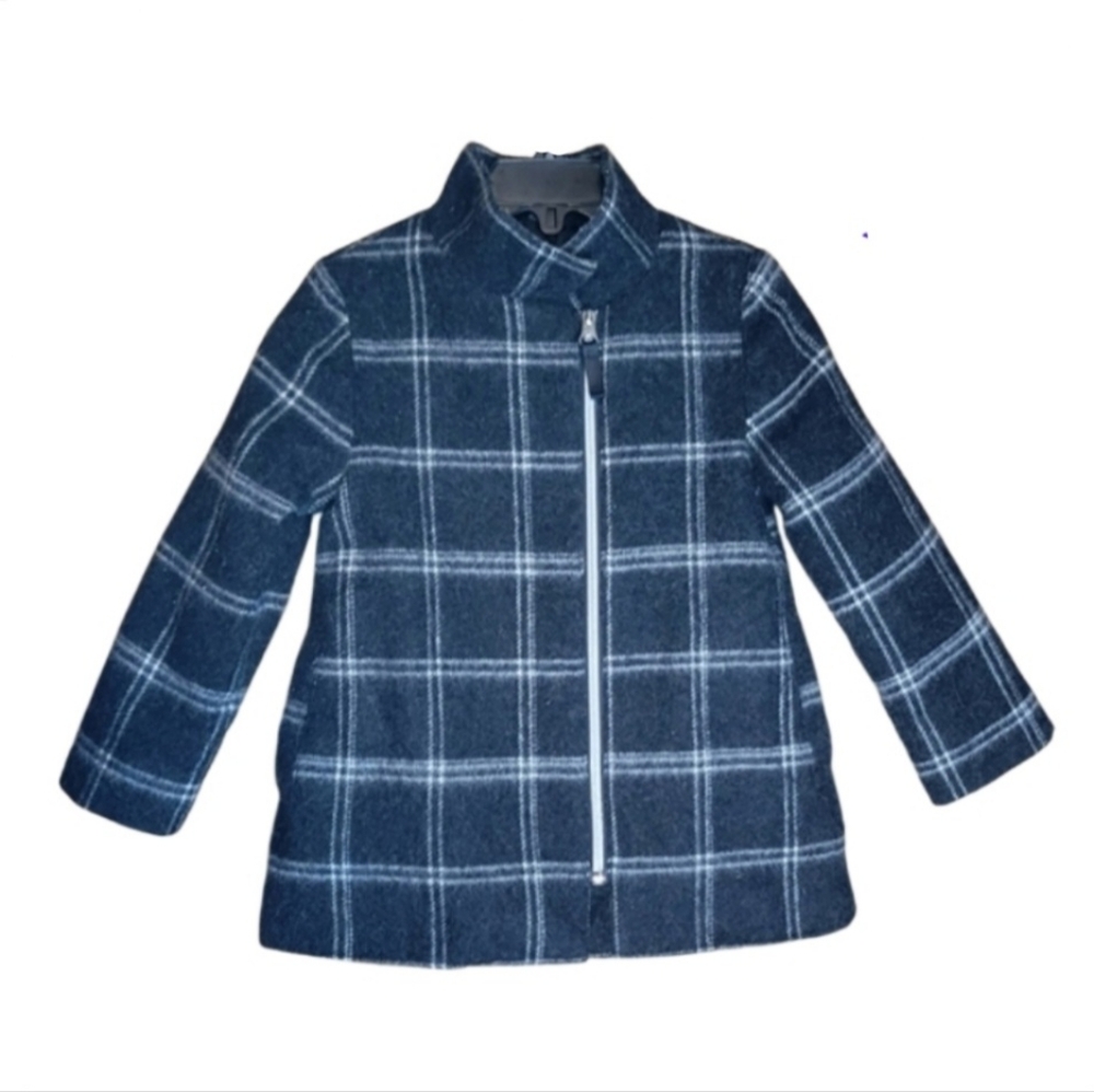 NEW Kids Vintage Windowpane Plaid Jacket - Gray & White